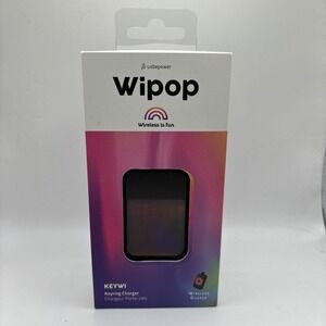 WIPOP Wireless fun Keychain Charging for phone And AirPods Black Iridescent
